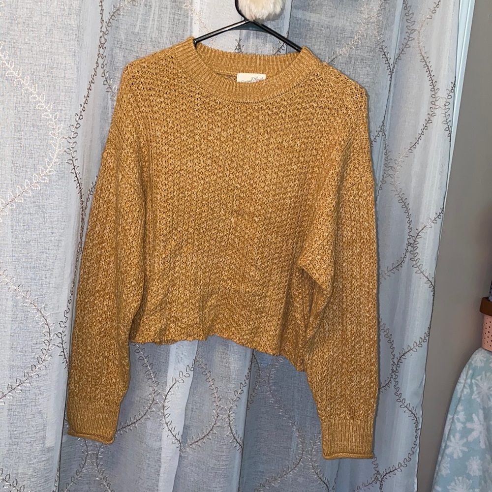 Yellow cropped sweater